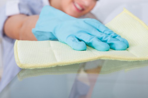 Cleaning kitchen and bathroom surfaces in a Chelsea apartment