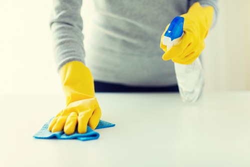 Local cleaners working in a Chelsea property with access and parking considerations
