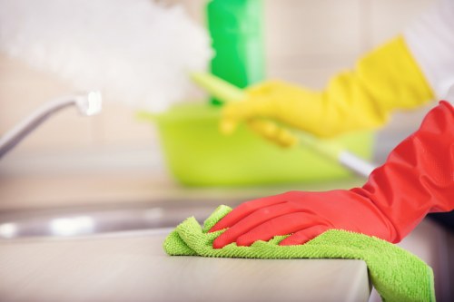 Local cleaning team preparing a Chelsea home for new occupants